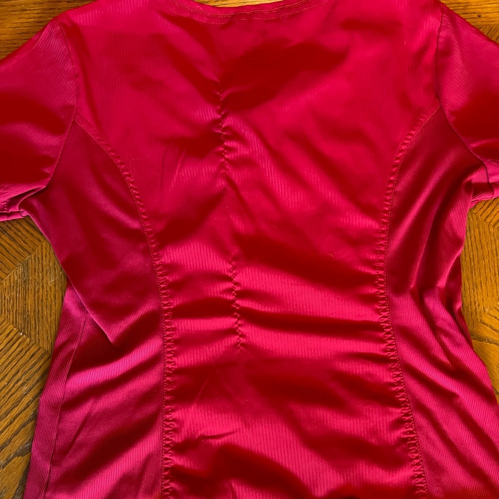 Red Koi scrub top - Medium